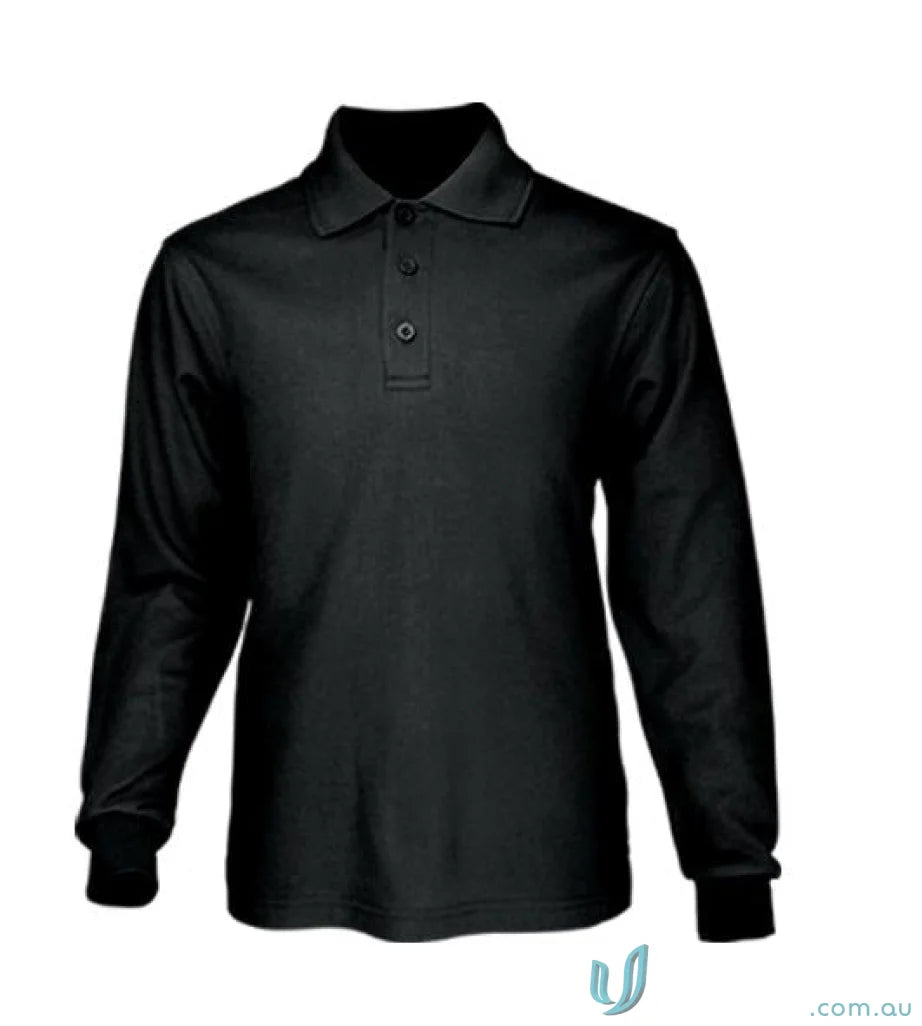 Bocini CP1605 Kids Poly Face Cotton Backing L/S Polo