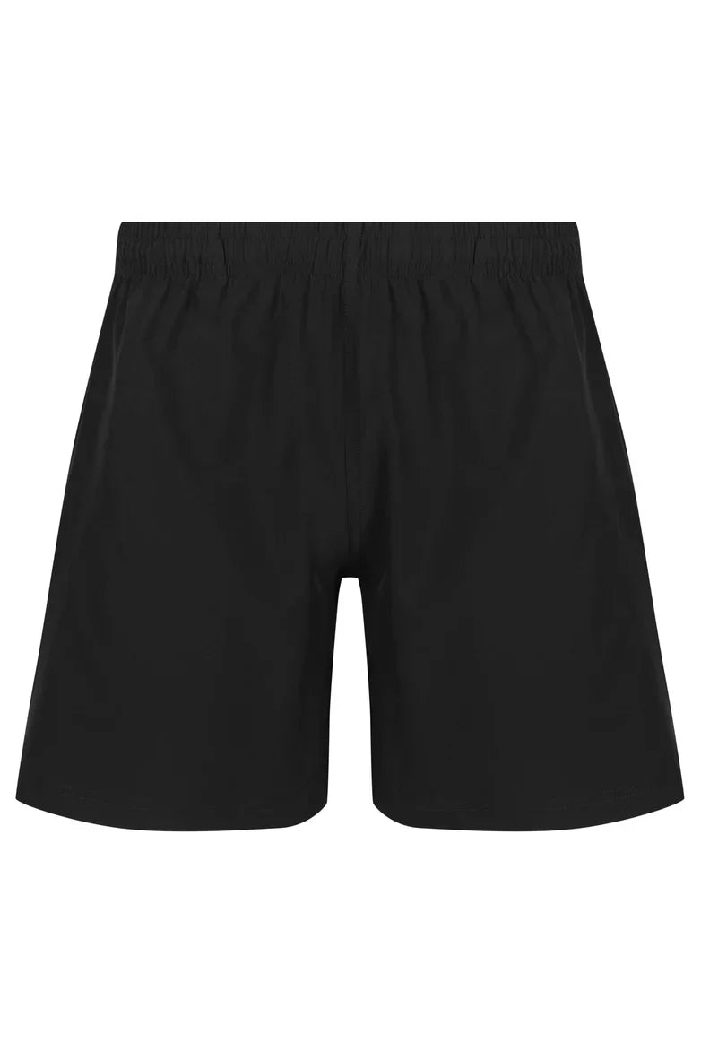 Black kids school shorts uniforms with elastic waistband