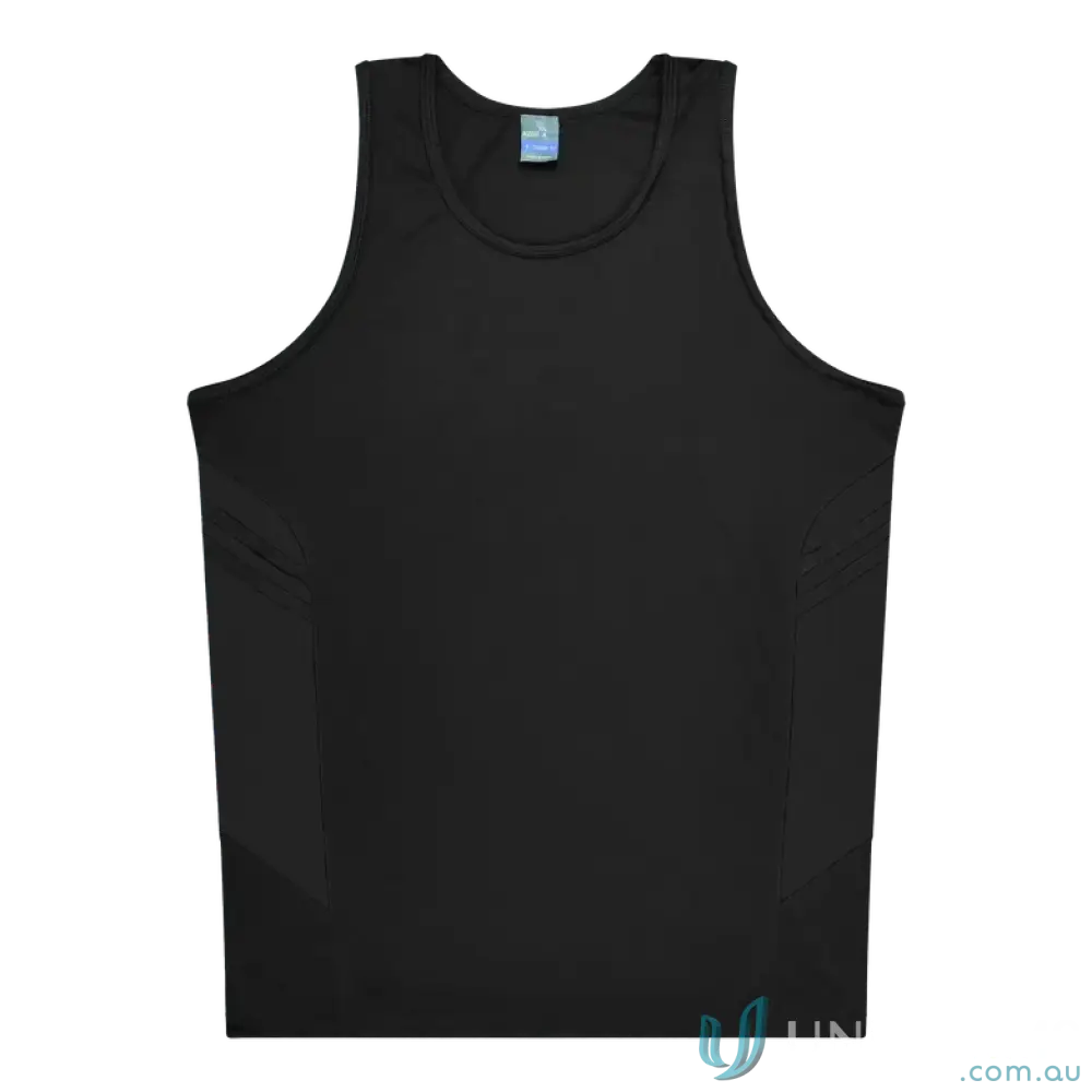 Aussie Pacific 3111 Kids Thames Dark Singlet in Black