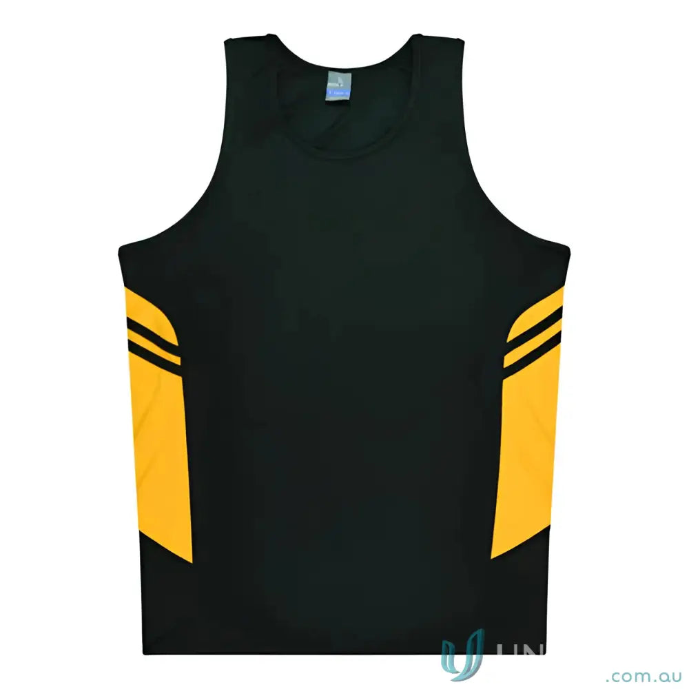Aussie Pacific 3111 Kids Thames Dark Singlet in Black