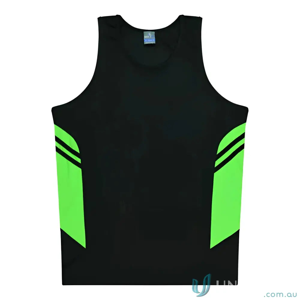 Aussie Pacific 3111 Kids Thames Dark Singlet in Black