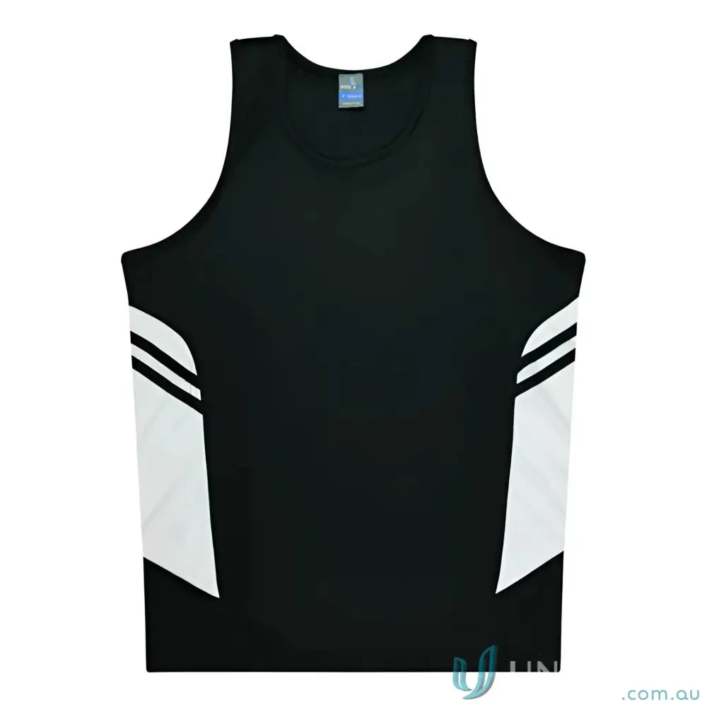 Aussie Pacific 3111 Kids Thames Dark Singlet in Black