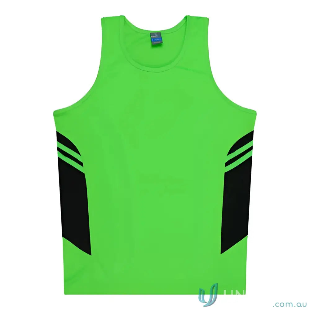 Aussie Pacific 3111 Kids Thames Dark Singlet in Black