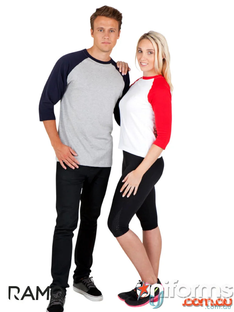 LADIES T-Shirts - Stylish and Comfortable Options for Work and Casual Wear T231RL Ladies 3Qtr Raglan Tee