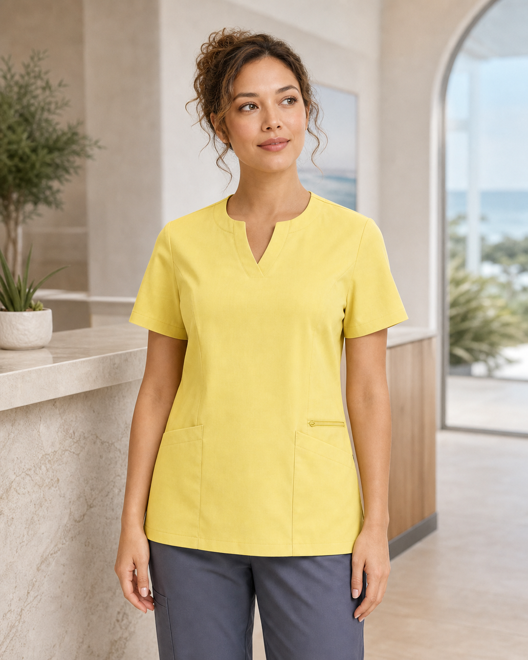 Ladies Amelia Scrub Top