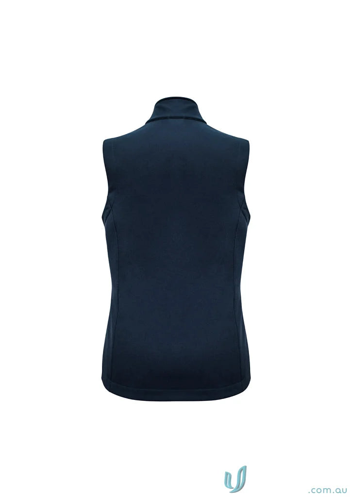 Navy blue womens Apex vest with bonded textured fleece lining for max flexibility