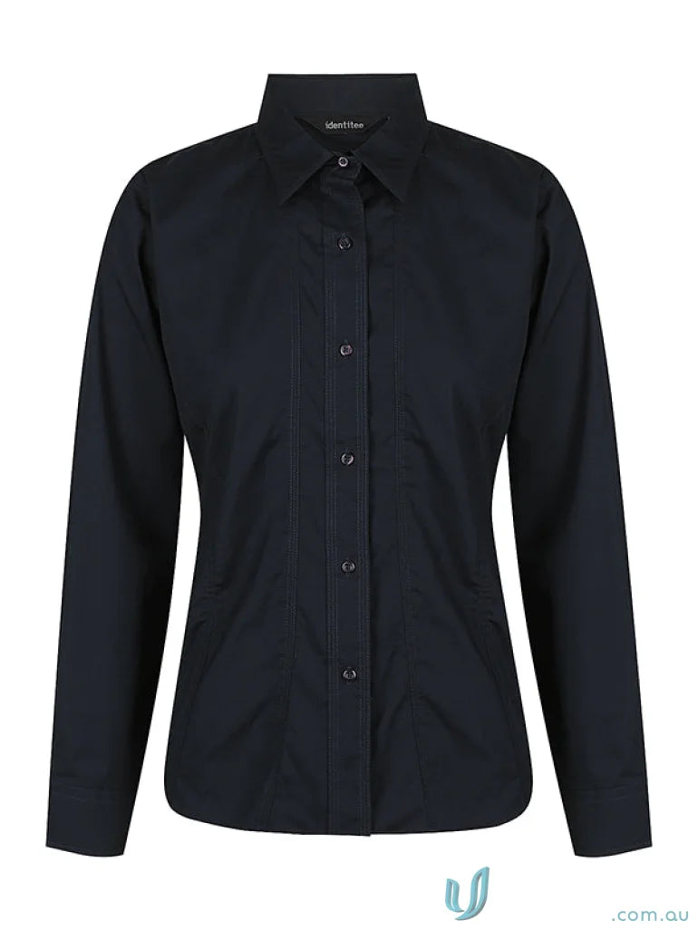 Ladies Aston LS Shirt long-sleeved black button-down workwear for uniforms