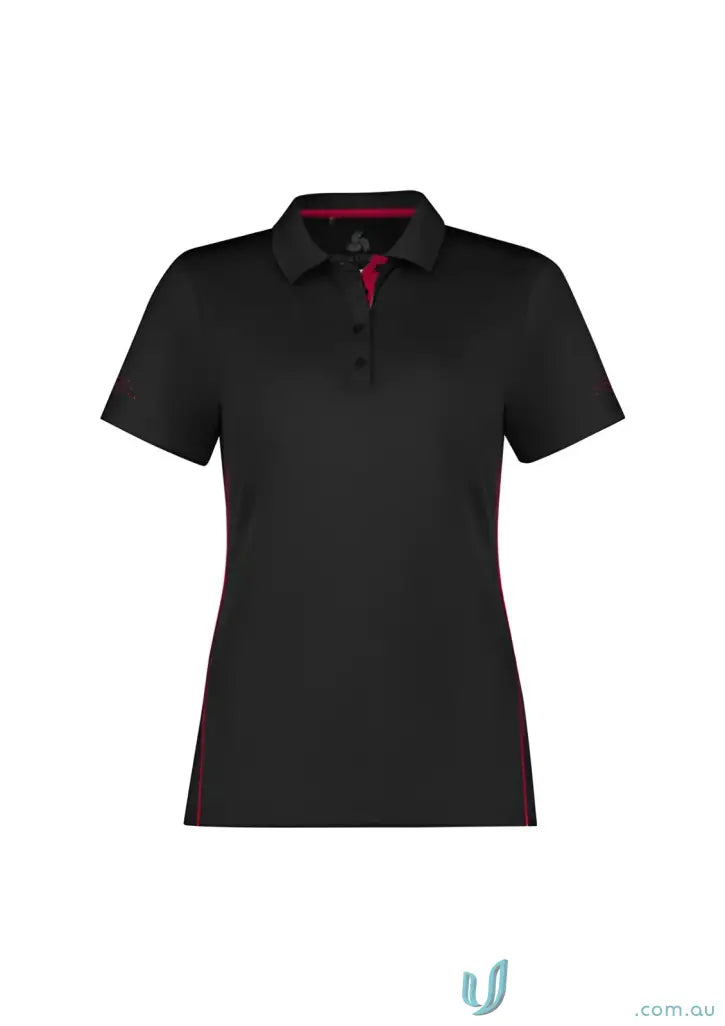 Black and red Ladies Balance Polo with biz cool™ technology p200ls for women