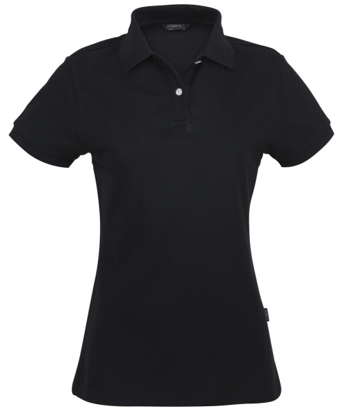 New 7115 Ladies Cotton Traverse Polo in Black