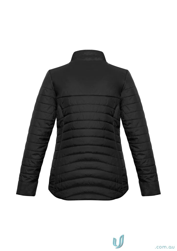 Black quilted puffer jacket from Biz Collection Womens Ladies Expedition Jacket j750l