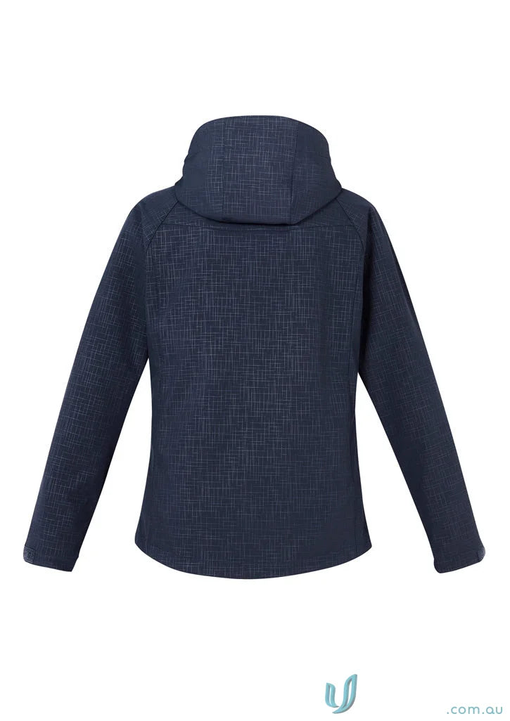 Navy blue women’s geo jacket from Biz Collection Women’s Ladies Geo Jacket line