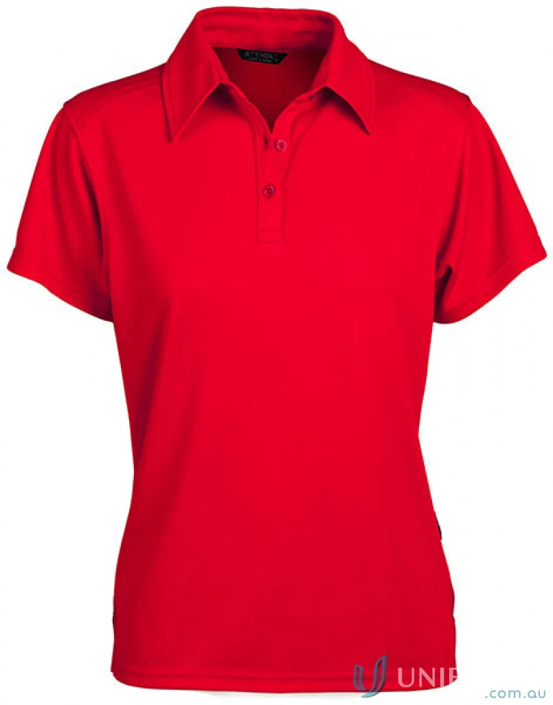 Stencil 1154 Glacier Premium Ladies SS Polo in Red