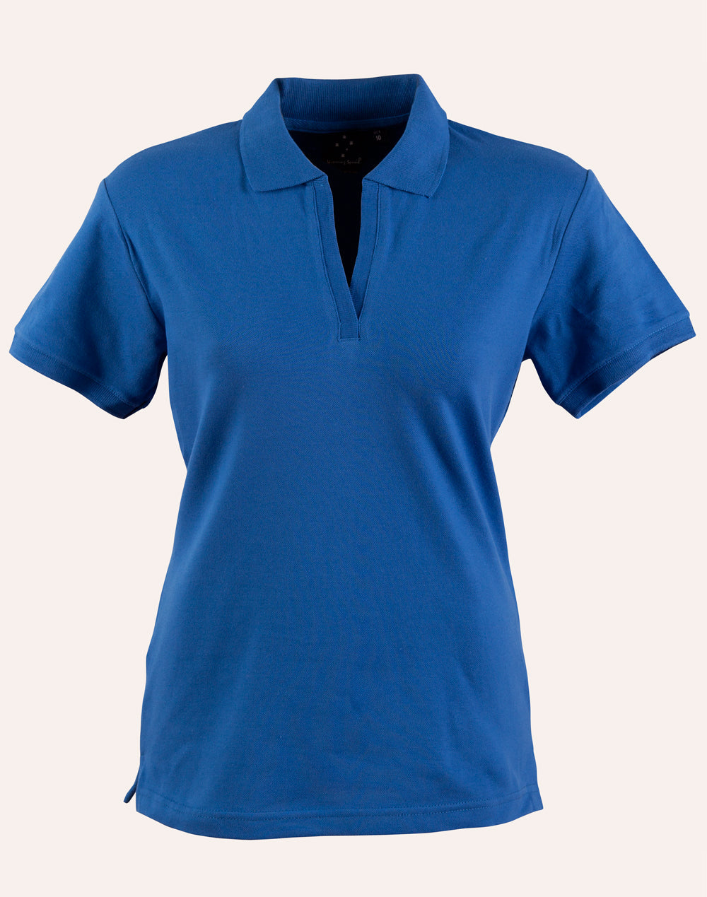 Ladies Longbeach Stretch polo in vibrant royal blue