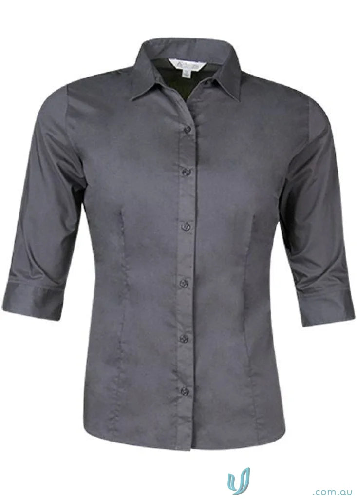 Gray Mosman 3Qtr Shirt, perfect workwear or uniform for ladies at Mosman
