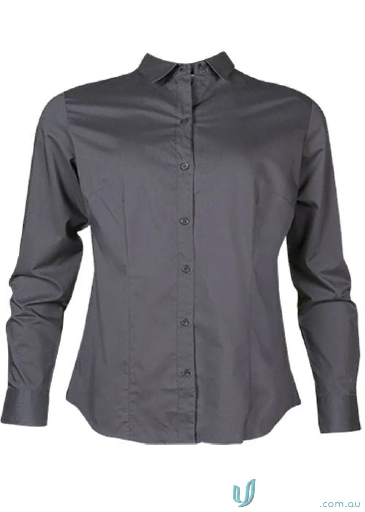 Gray Mosman button-down shirt perfect for workwear and uniforms