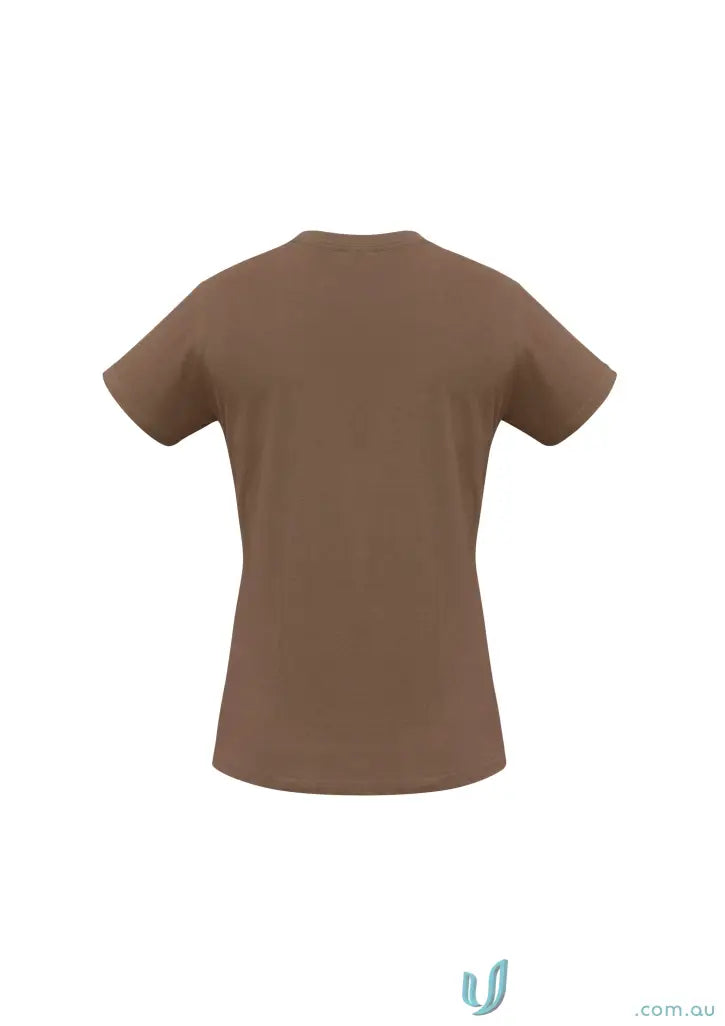Ladies Newport Tee in plain brown from t10022 biz collection ice short sleeve tee