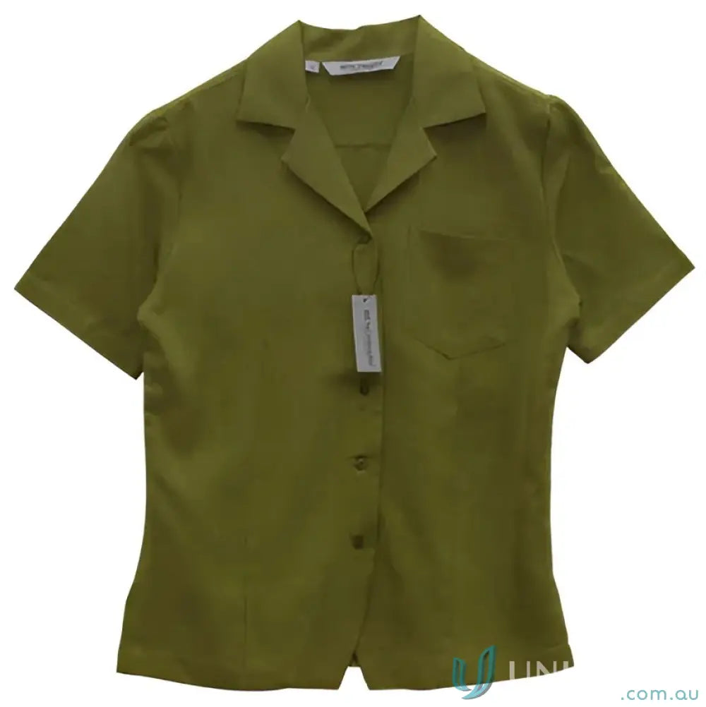 Olive green womens cooldry short sleeve spirit ladies overblouse from Winning Spirit Ladies