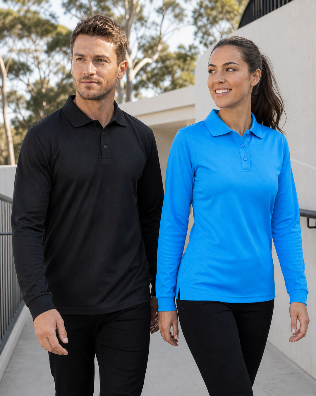 Ladies Phoenix LS Polo worn by professional Australian models
