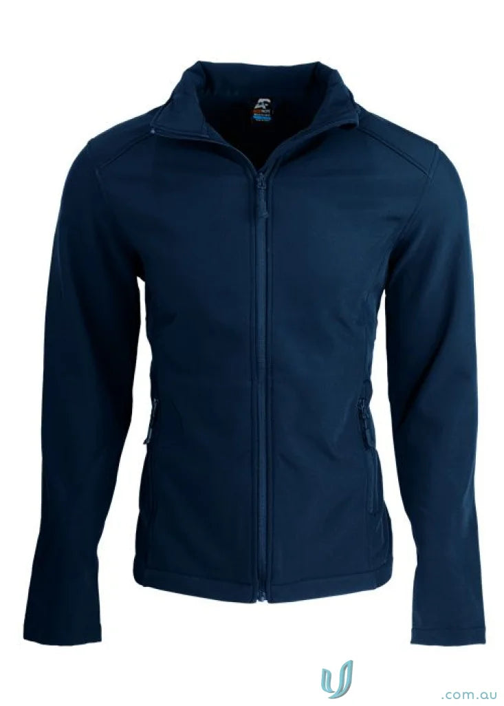 Ladies Selwyn Jacket navy blue with changeable zip pullers and cozy bonded fleece