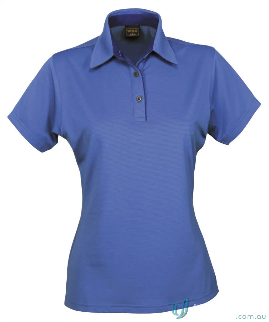 Blue Ladies SilverTech Polo made with nano-scale silver technology and performance fabric yarn-treated for cool dry® comfort
