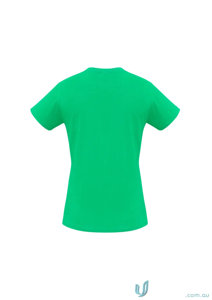 Ladies Southport Tee in plain green from t10022 biz collection, ice short sleeve tee