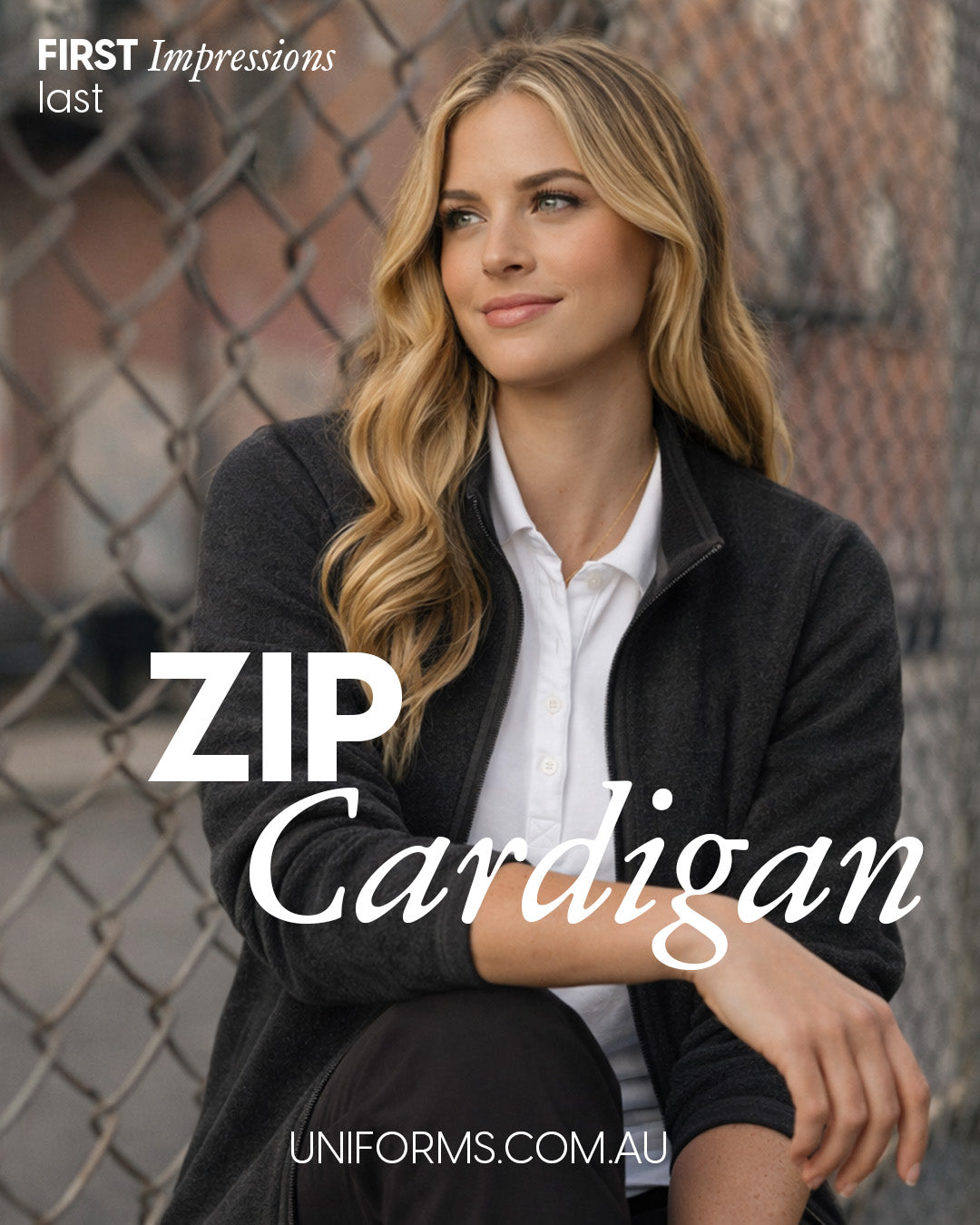 Biz collection ladies zip cardigan black sleek design for sensitive skin