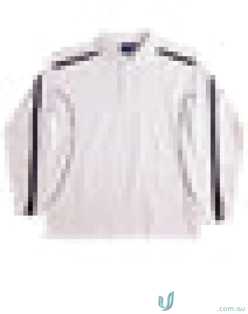 White long-sleeve polo with black stripes from Legend Air L/S Polo, showcasing true dry fashion style