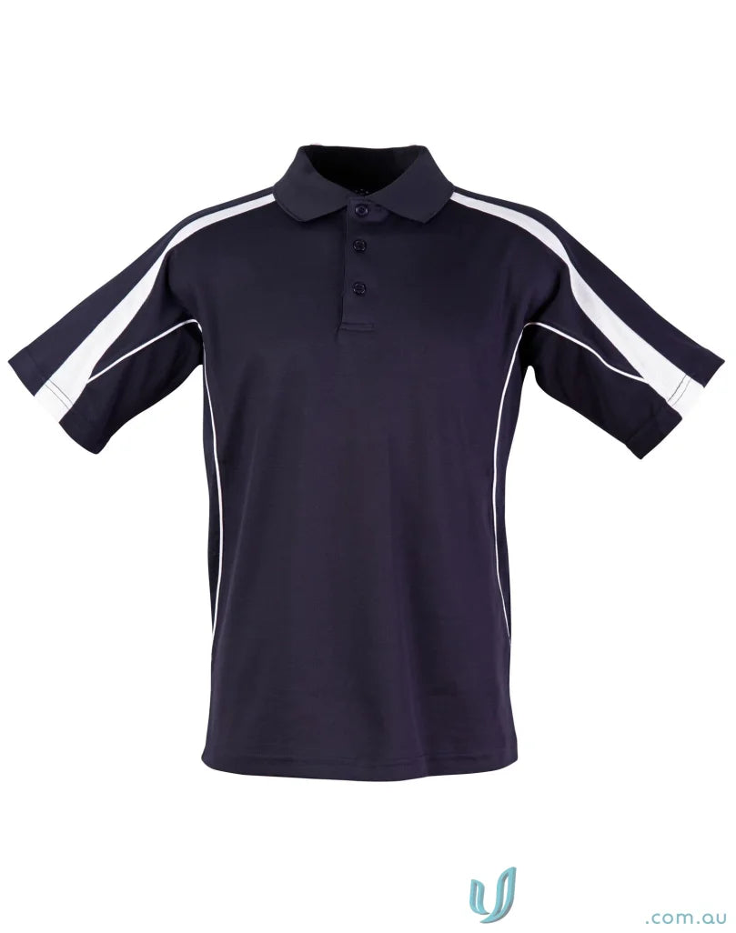 Navy Legend Polo short sleeve polo for men with white accents, PS53 Legend Mens Truedry