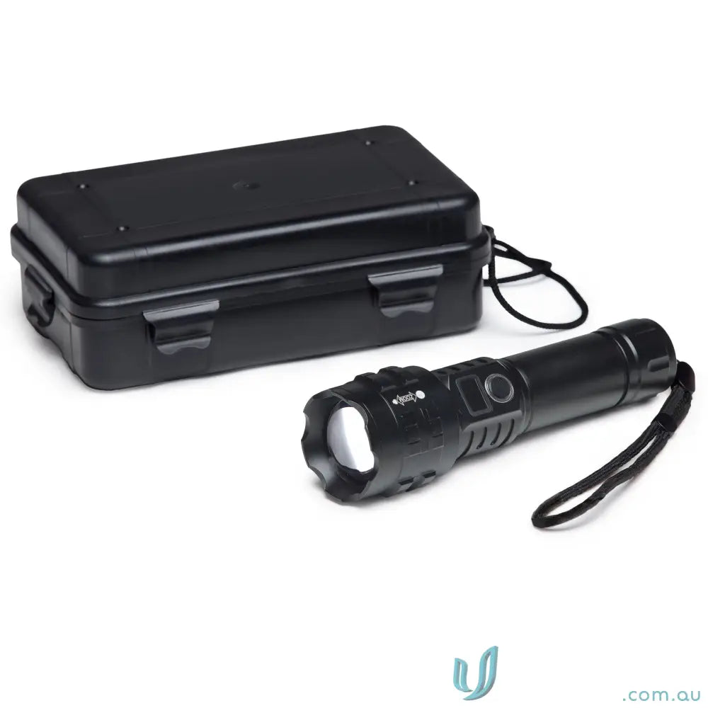 15W LED flashlight IGLPT LuminaPro Torch High‑Power 15W XHP70 LED Flashlight with Adjustable Zoom