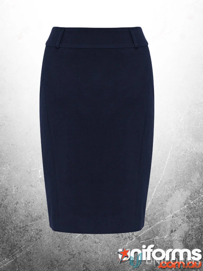 Navy blue pencil skirt from MANAGERS Ladies Skirt, perfect fit for workwear and uniforms