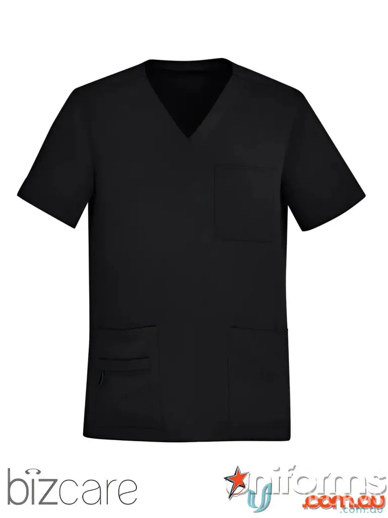 Biz Collection CST945MS Avery V-Neck Scrub Top in black