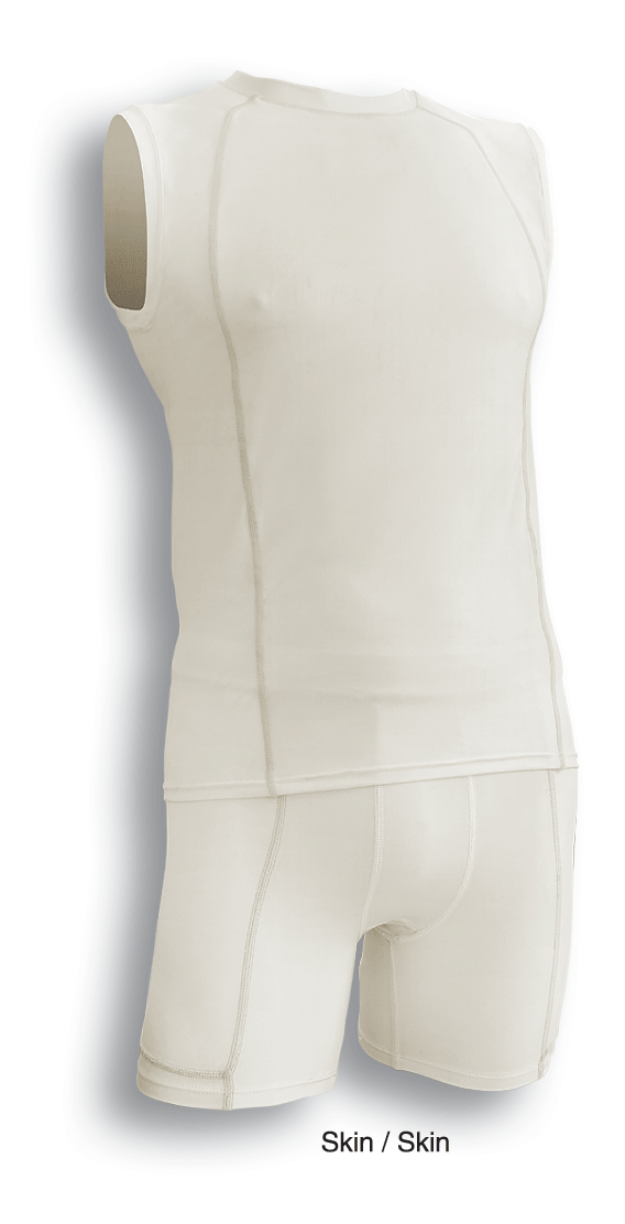Bocini CK931 Mens Compression Cropped Shorts in SKIN