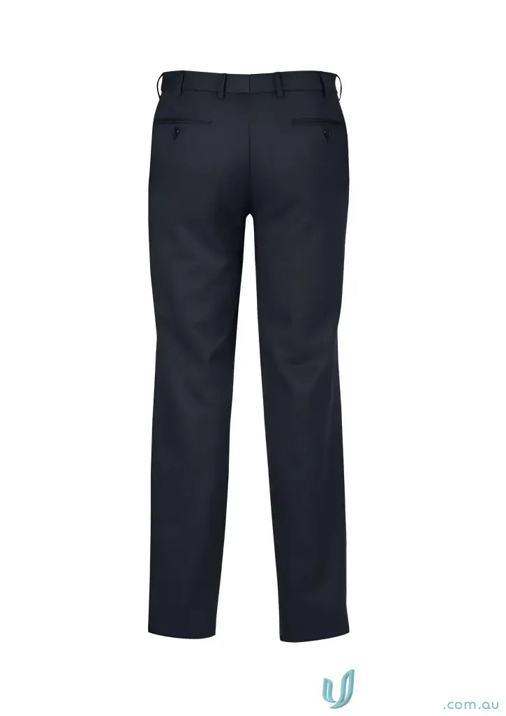 Dark blue mens flat front pant perfect for uniforms with a great fit and precise measurements