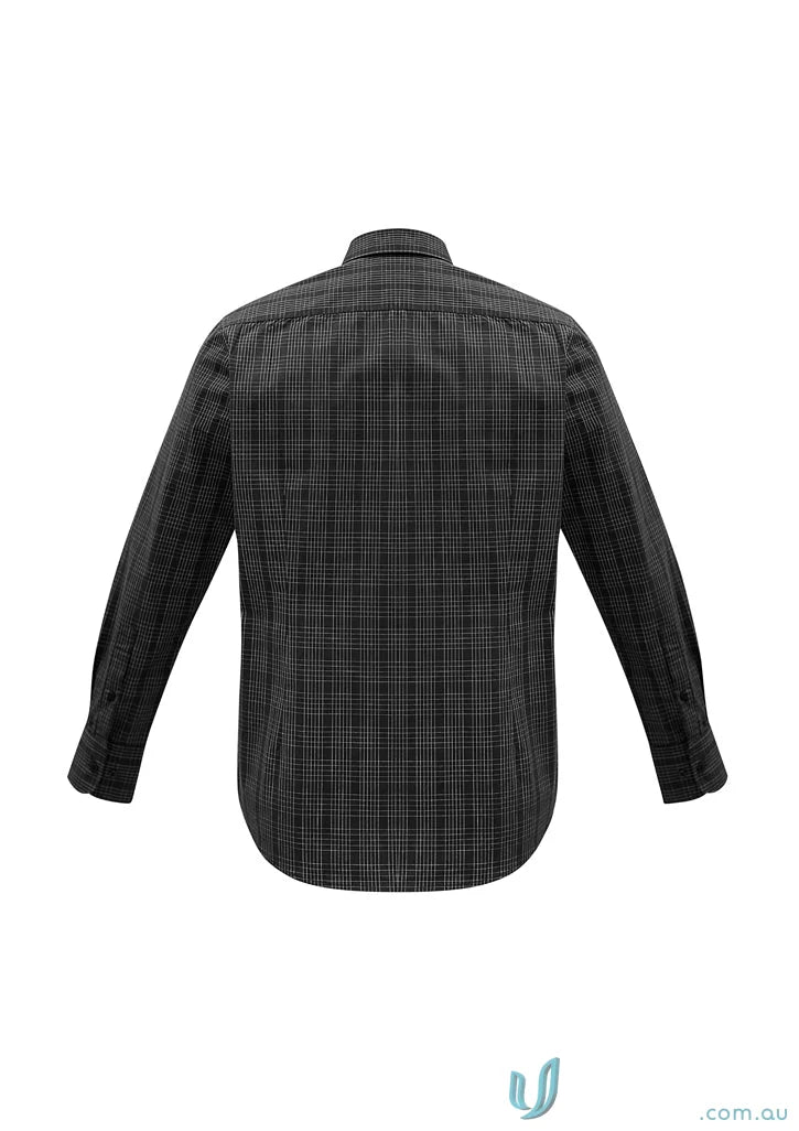 Black and gray plaid Harper LS Shirt from Biz Collection Mens long sleeve shirt lineup