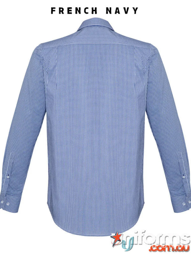 Men’s Newport LS Shirt with yarn-dyed gingham check in cotton-rich fabric