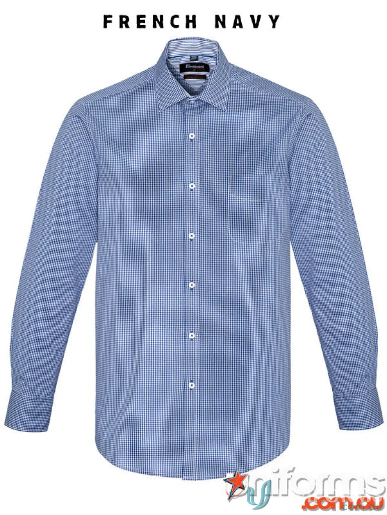 Men’s Newport LS Shirt with yarn-dyed gingham check in cotton-rich fabric