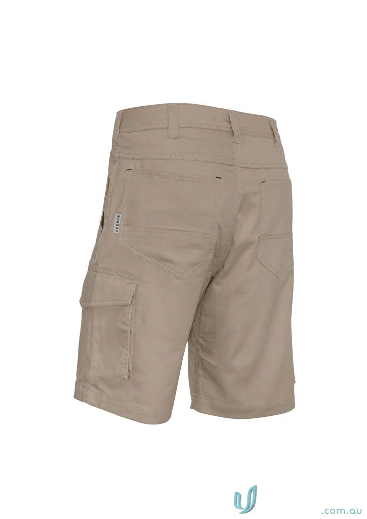 Mens Rugged Khaki Cargo Shorts from Syzmik with Cooling Vented ZS505 Design