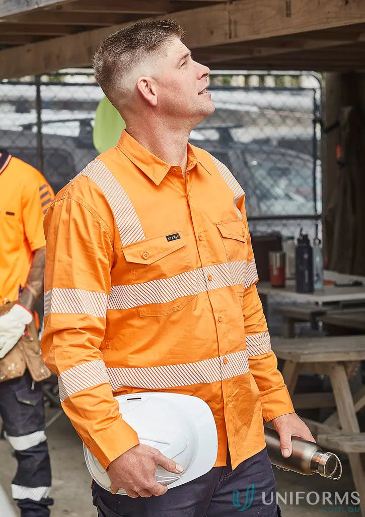 Mens VIC Rail Shirt with segmented reflective tape for all-day comfort and safety