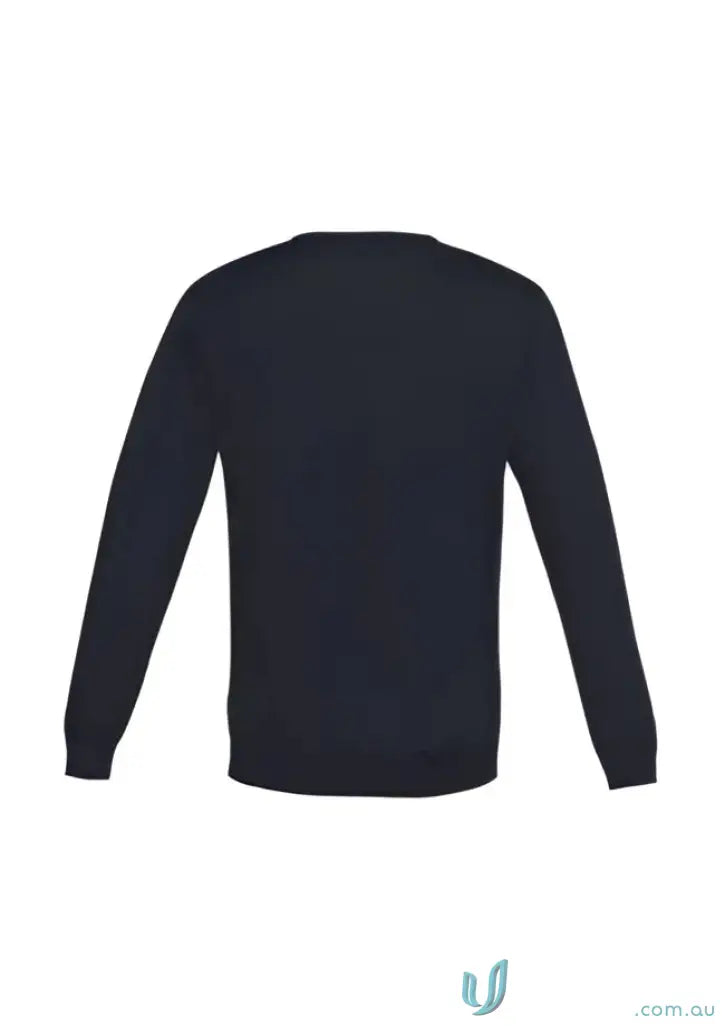Navy blue crewneck sweatshirt from Milano Knit Jumper in Biz Collection Milano with merino wool