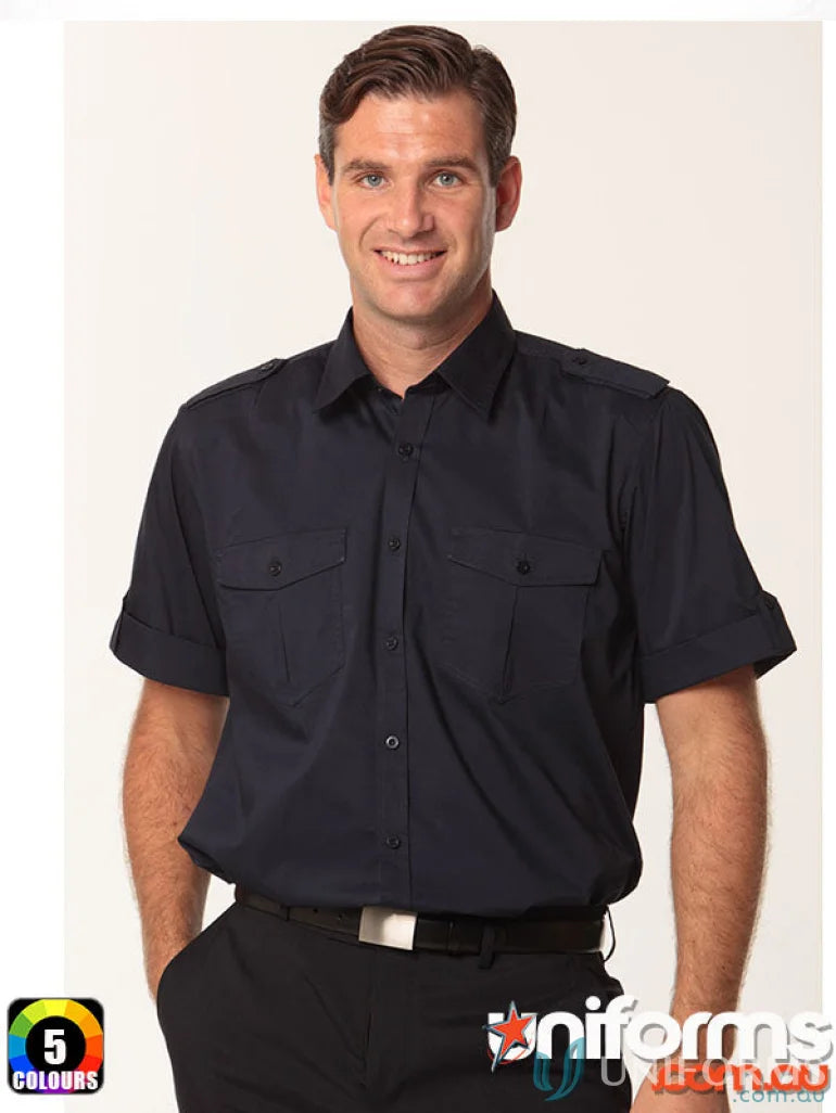 Navy short-sleeved military shirt M7911 Mens Short Benchmark SS Military style