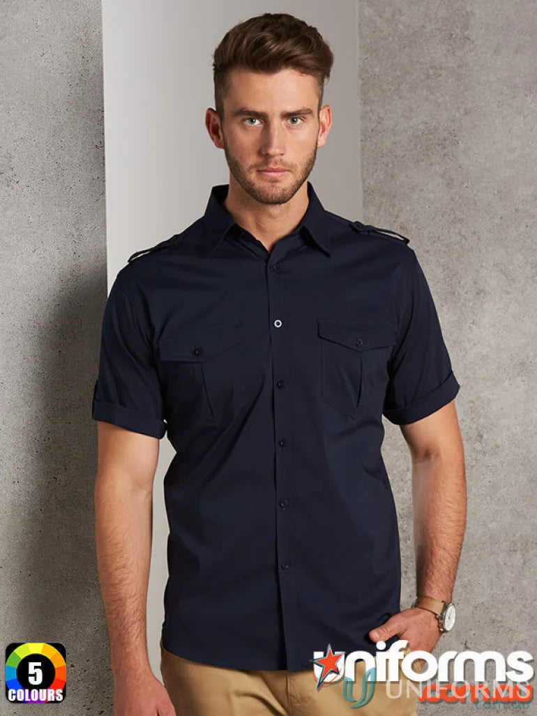 Navy short-sleeved Military SS Shirt m7911 mens short benchmark SS military style