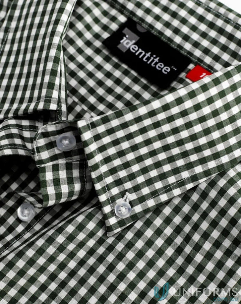 Miller Gingham Check LS Shirt showing a stylish long sleeve gingham check shirt
