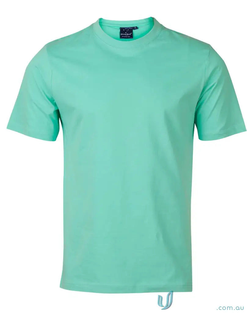 Mint green T-shirt in combed cotton from MOQ250 Printed YOUTH Tee workwear collection