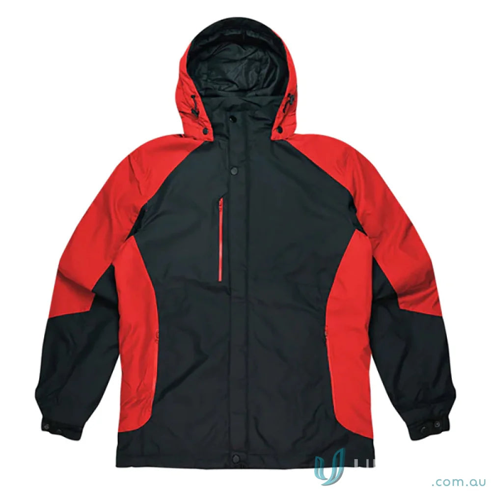 Red and black Napier Mens Jacket with zip for workwear or uniforms