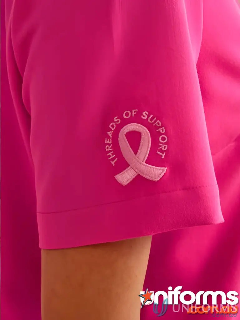 Pink V-Neck Scrub Top from Bizcare Women’s Pink collection, work confidently in style