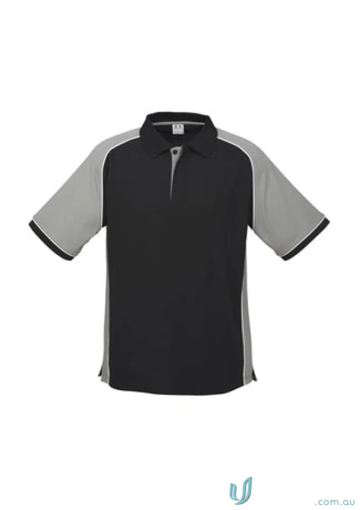 Mens Nitro short sleeve polo shirt from Biz Collection Mens in two-tone design