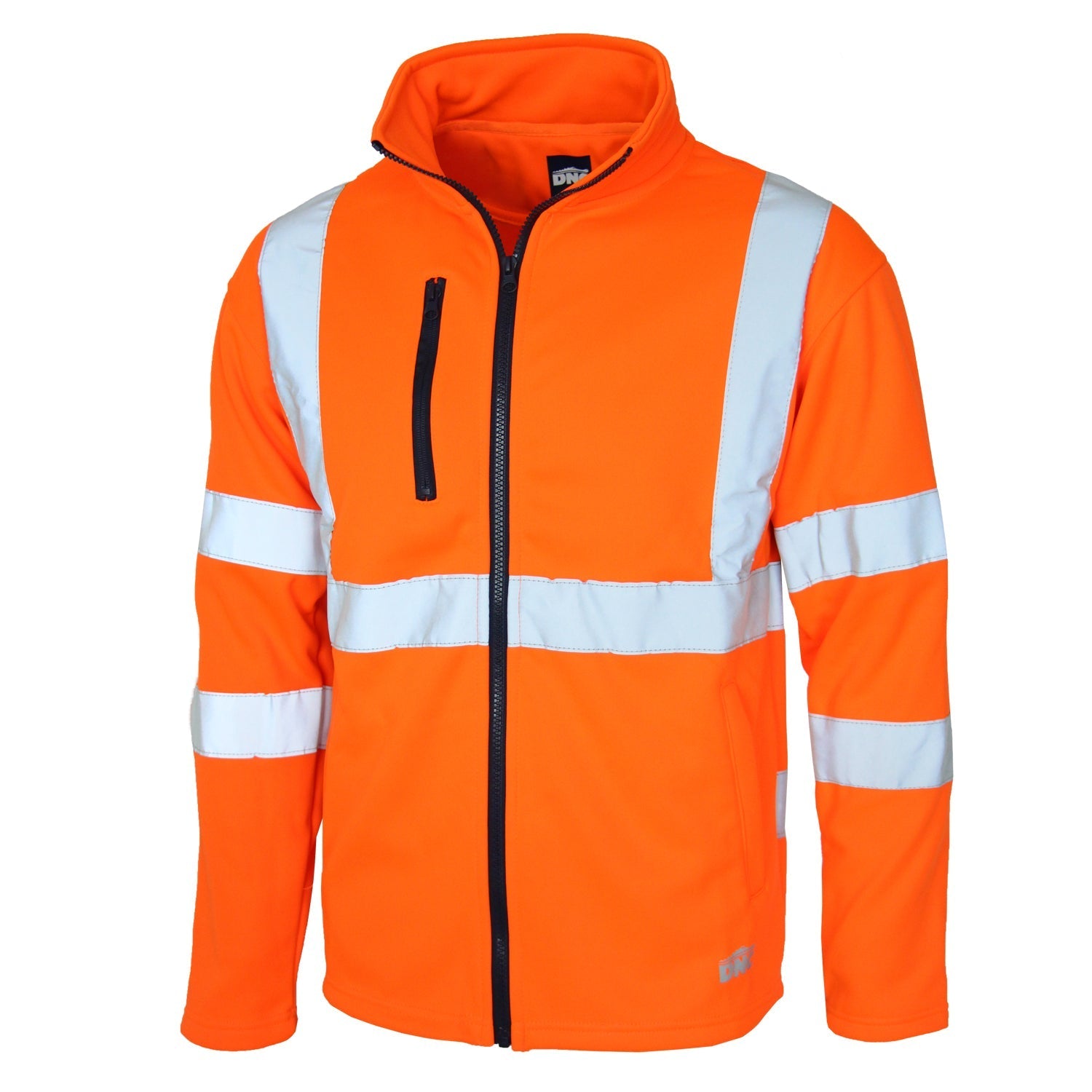 NSW Rail CSR Taped X Back softshell jacket, bright orange with reflective stripes, water repellent