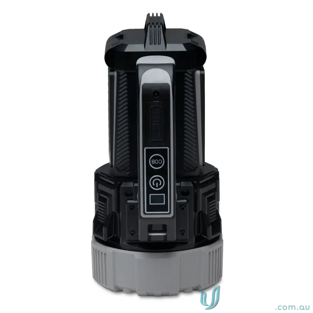 branding torch IGOBT OptiBeam High‑Intensity COB Search Light Torch – Durable Black/Steel Grey