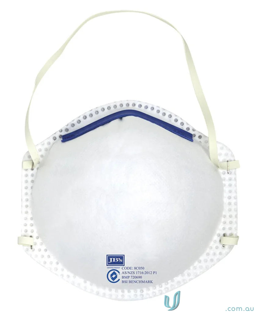 White disposable face mask for workwear and uniforms from P1 Respirator 20pc pack