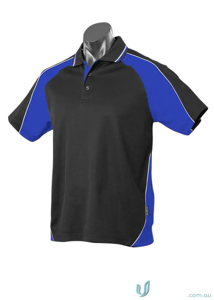 Black and blue Panorama Polo shirt perfect for uniforms and workwear options